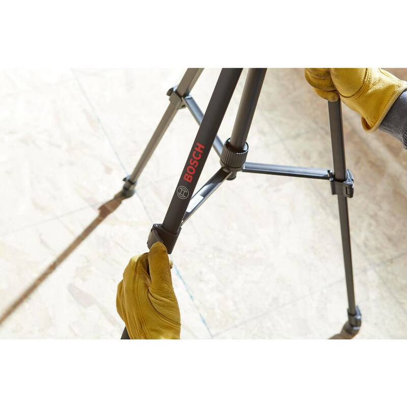 Bosch 100 ft. Láser de autonivelación verde con tecnología VisiMax, trípode compacto Mount Plus con altura extensible - GCL10040G+BT150