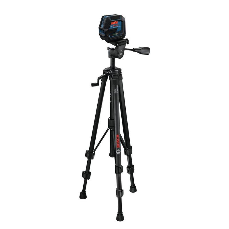 Bosch 100 ft. Láser de autonivelación verde con tecnología VisiMax, trípode compacto Mount Plus con altura extensible - GCL10040G+BT150