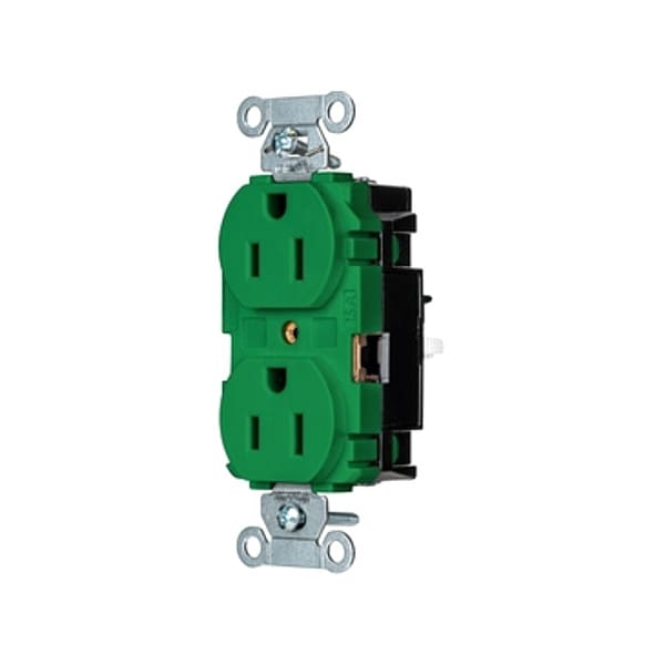 Receptáculo Hubbell Wiring Device-Kellems, 1/2 hp, 125V AC, NEMA 5-15R - BR15STGN