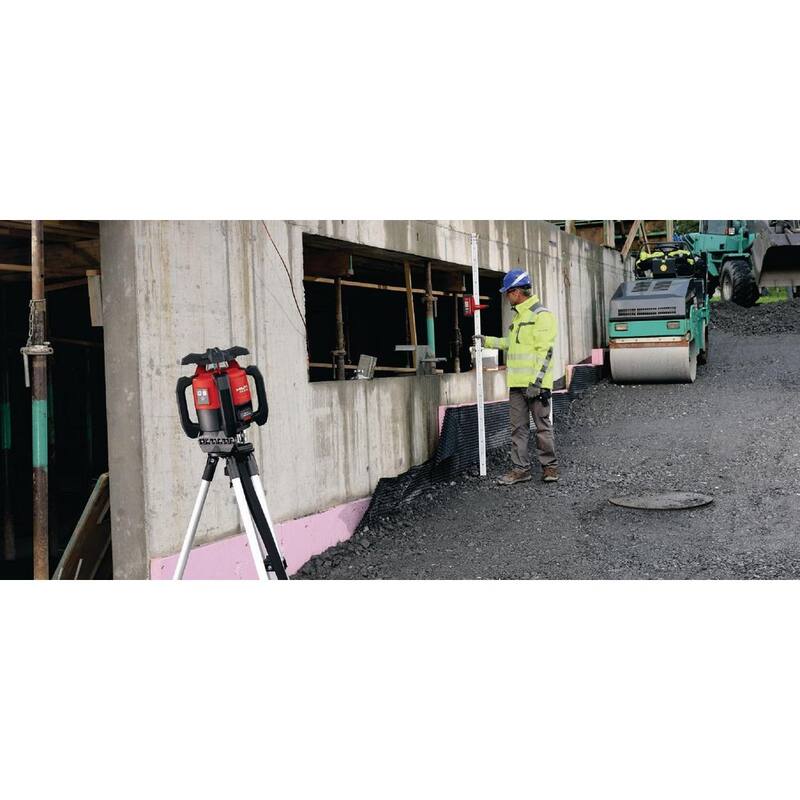 Hilti PR 2-HS 33 ft. Láser Rojo Giratorio con Receptor, Soporte para Receptor y Estuche (Baterías no incluidas) - 2131537