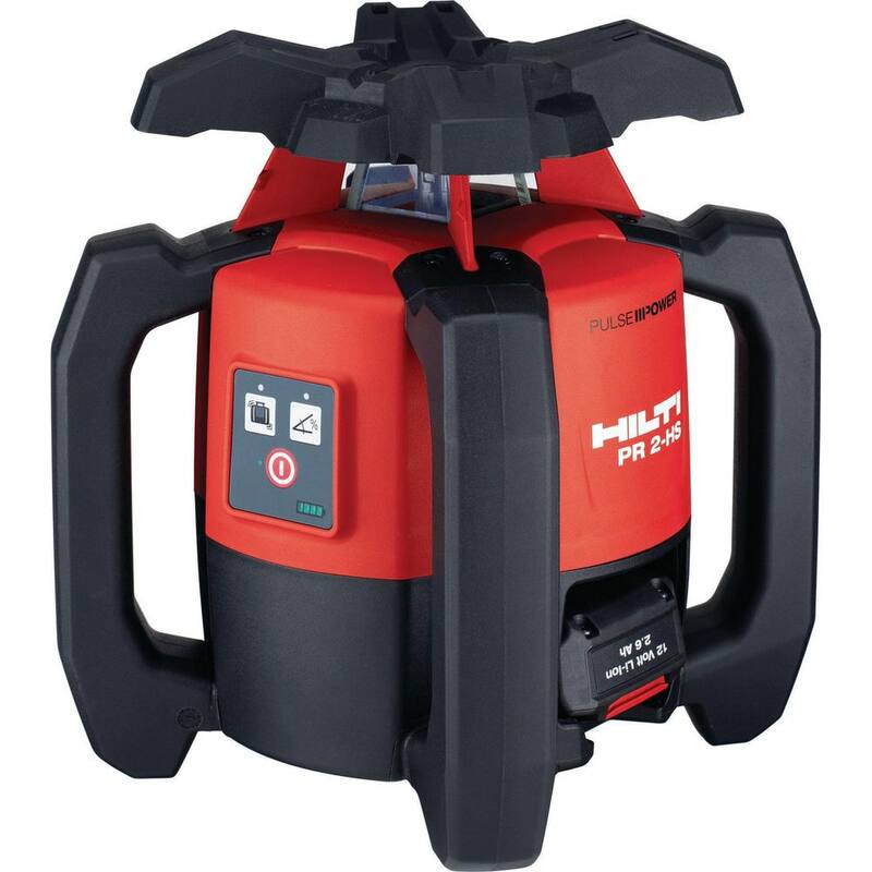 Hilti PR 2-HS 33 ft. Láser Rojo Giratorio con Receptor, Soporte para Receptor y Estuche (Baterías no incluidas) - 2131537