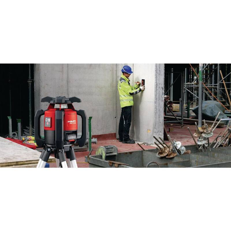 Hilti PR 2-HS 33 ft. Láser Rojo Giratorio con Receptor, Soporte para Receptor y Estuche (Baterías no incluidas) - 2131537