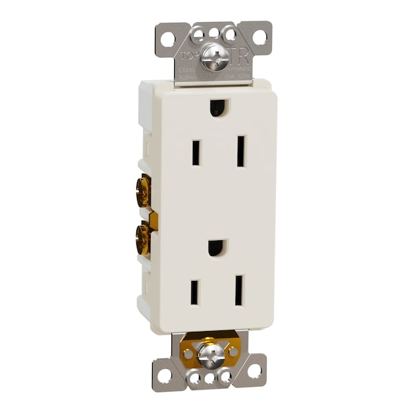Socket-Outlet, Serie X, 15 A, Decorativo, Duplex, 15 Amperios, 125 V:-:125VAC - SQR44101LA