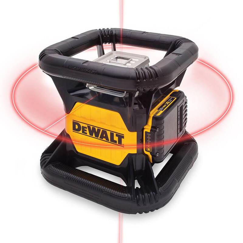 Kit de nivel láser rotativo autonivelante DEWALT 20V MAX de 200 pies de alcance y trípode de construcción - DW079LRCS