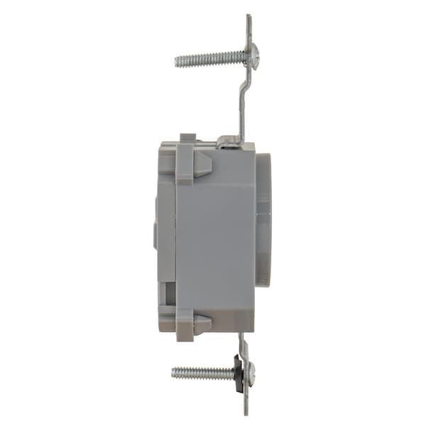Hubbell Wiring Device-Kellems Enchufe Individual SNAP 5-20R, 20A 125V GY - SNAP5361GY