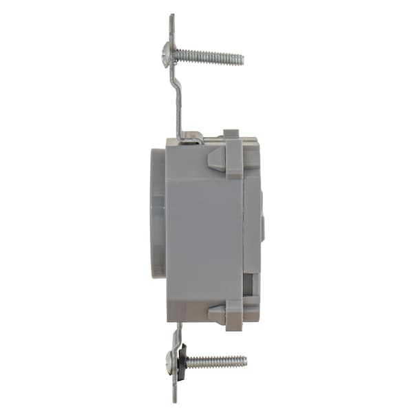 Hubbell Wiring Device-Kellems Enchufe Individual SNAP 5-20R, 20A 125V GY - SNAP5361GY