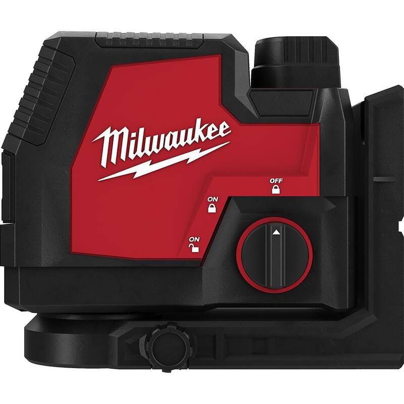 Milwaukee 100 ft. Nivel láser de líneas cruzadas recargable USB verde con cargador con montaje láser de conexión rápida de 360° - 3521-21-48-35-1311