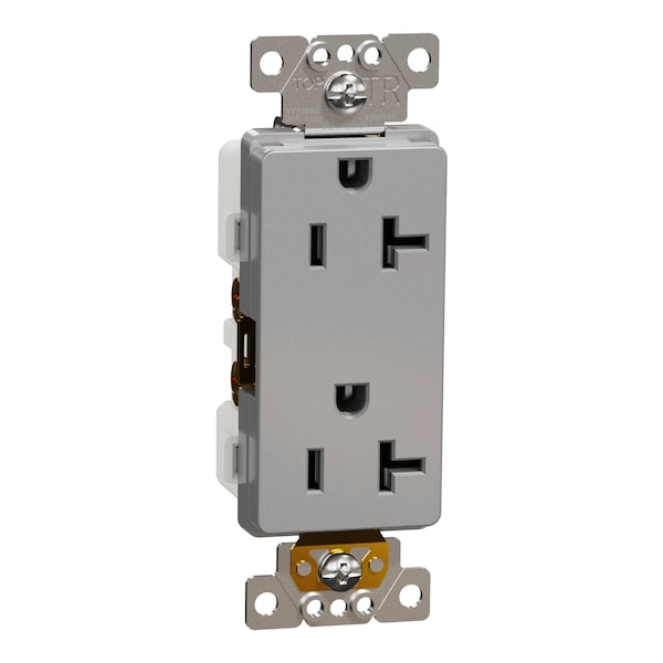 Socket-Outlet Square D, Serie X, 20 A, Decorativo, Duplex, 20 Amperios, 125 V:-:125VAC - SQR44201GY