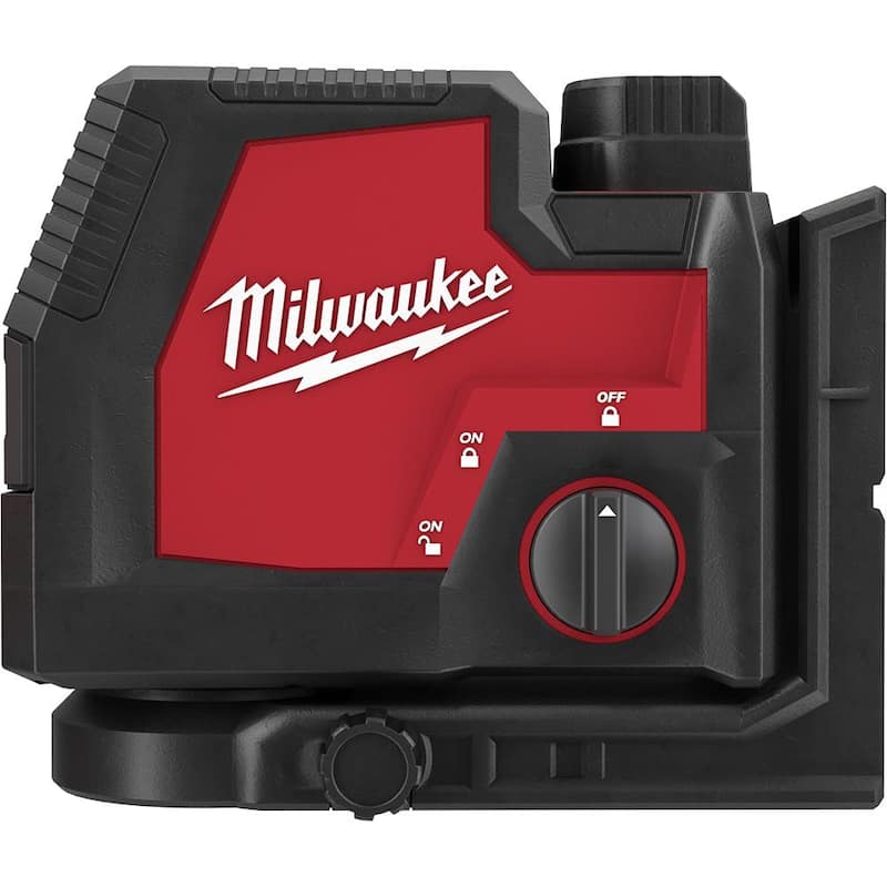 Milwaukee 100 ft. Kit de nivel láser recargable con línea transversal y puntos de plomada verdes con montura láser de conexión rápida de 360° - 3522-21-48-35-1311