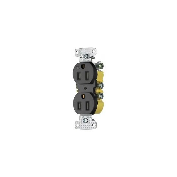 Receptáculo Hubbell Wiring Device-Kellems, 1/2 hp, 125V AC, NEMA 5-15R - DR15STBKTR