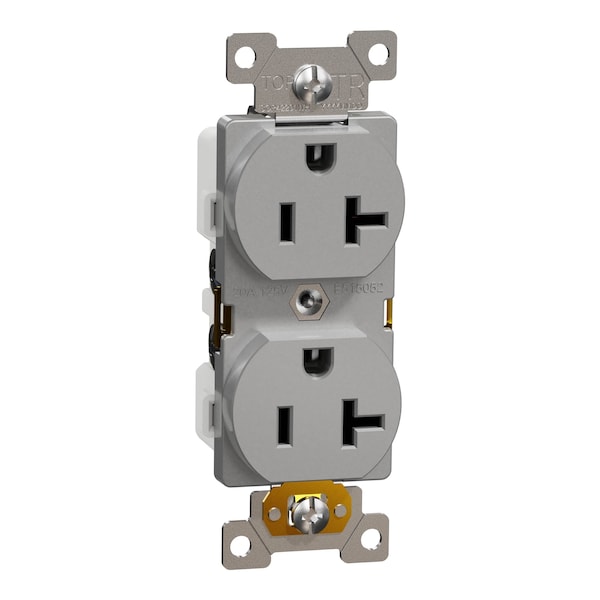 Toma de corriente Square D, Serie X, 20 A, Estándar, Dúplex, 20 Amperios, 125V - SQR42201GY