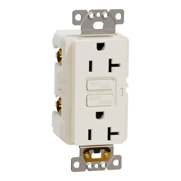 Enchufe toma corriente Square D, Serie X, 20 A, Decorativo, Dúplex, 20 Amperios, 125 V:-:125VAC - SQR51201LA