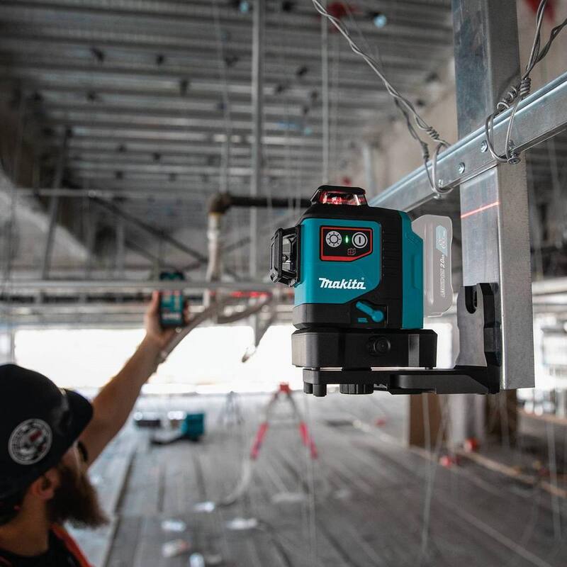 Nivel láser rojo Makita 12V max CXT inalámbrico de iones de litio autonivelante de 360 grados en 3 planos (Herramienta solamente) - SK700D
