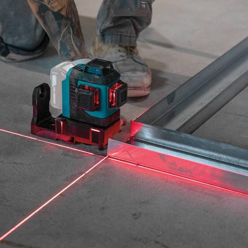 Nivel láser rojo Makita 12V max CXT inalámbrico de iones de litio autonivelante de 360 grados en 3 planos (Herramienta solamente) - SK700D