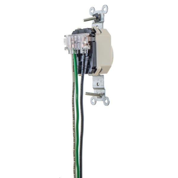 Conector sencillo SNAP 5-20R, 20A 125V IV de Hubbell Wiring Device-Kellems - SNAP5361I