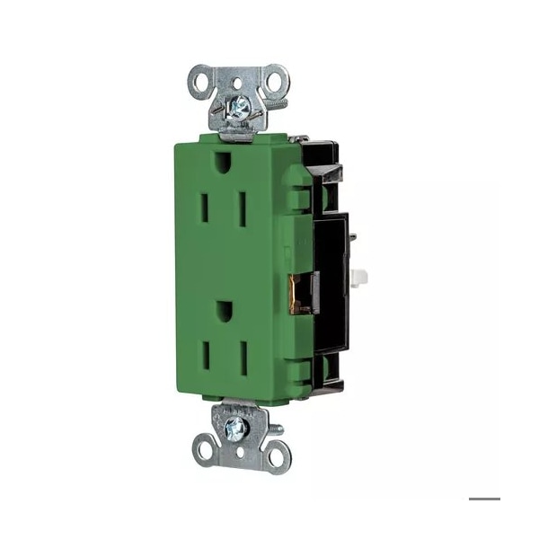 Receptáculo Hubbell Wiring Device-Kellems, 1/2 hp, 125V AC, NEMA 5-15R - DR15STGN