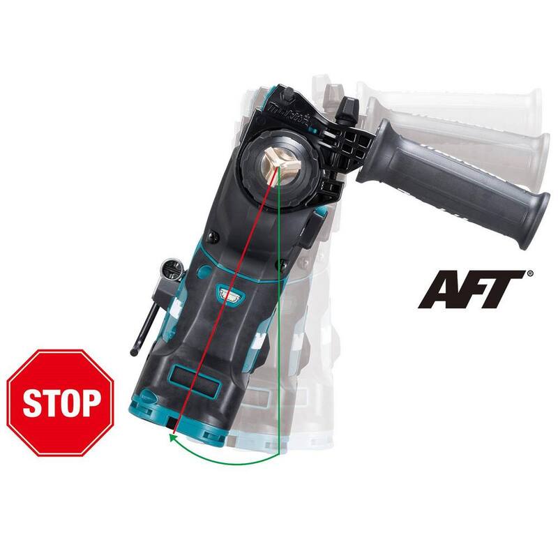 Martillo rotativo inalámbrico Makita 40V Max XGT sin escobillas de 1-1/8 pulgadas, con mandril intercambiable, compatible con AWS (Herramienta Únicamente) - GRH02Z