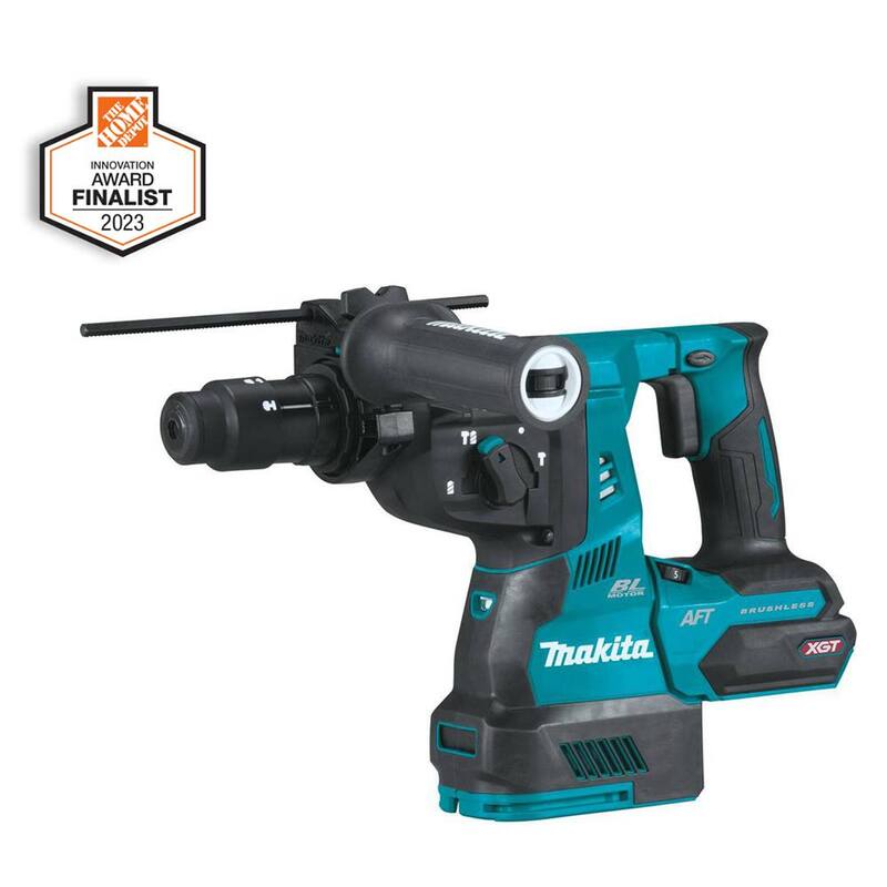 Martillo rotativo inalámbrico Makita 40V Max XGT sin escobillas de 1-1/8 pulgadas, con mandril intercambiable, compatible con AWS (Herramienta Únicamente) - GRH02Z