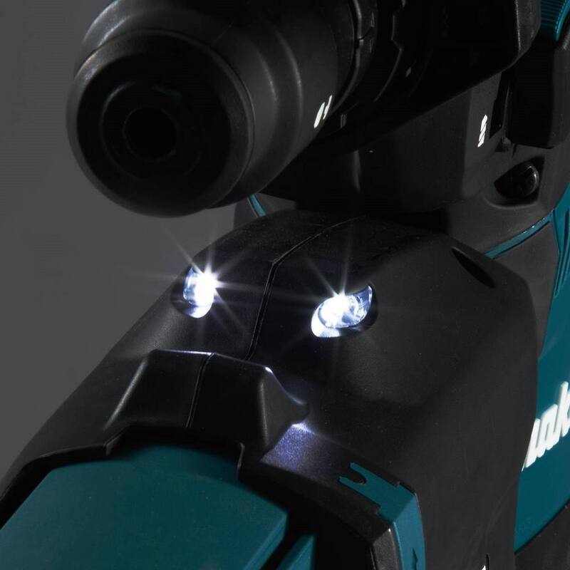 Martillo rotativo inalámbrico Makita 40V Max XGT sin escobillas de 1-1/8 pulgadas, con mandril intercambiable, compatible con AWS (Herramienta Únicamente) - GRH02Z