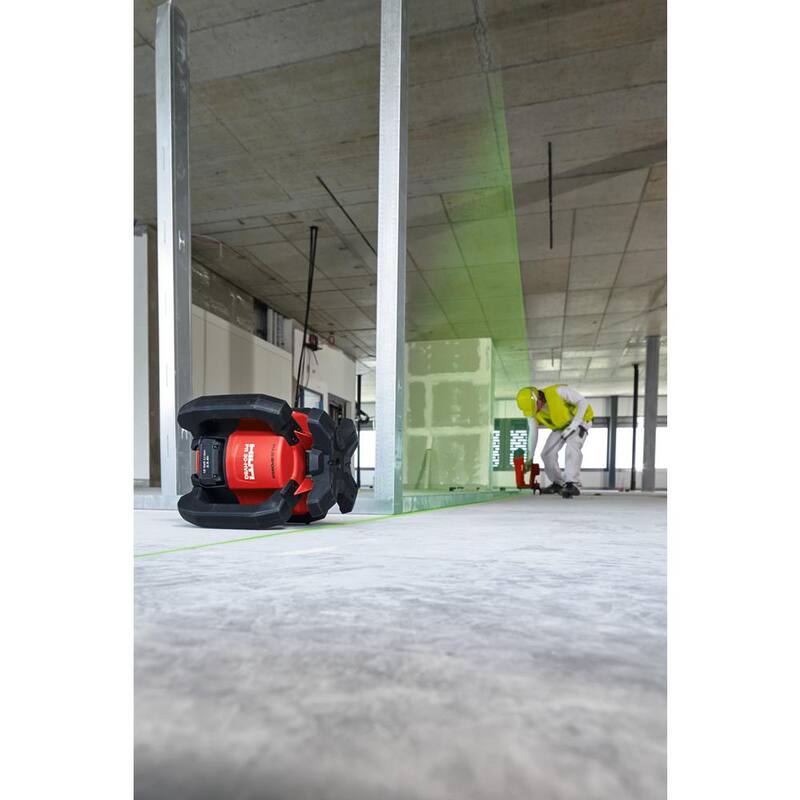 Hilti PR-30-HVSG A12, 33 ft. Nivel láser verde giratorio automático que incluye batería de iones de litio y cargador - 3592643