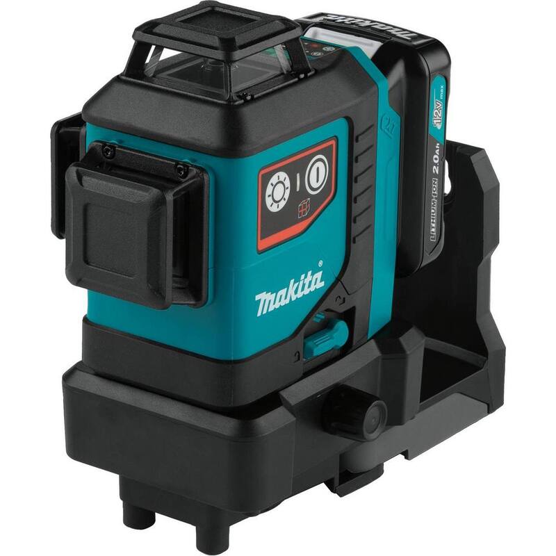 Kit de nivel láser rojo autonivelante de 360 grados de 3 planos Makita 12V máx CXT de iones de litio inalámbrico (2.0Ah) - SK700DNAJ