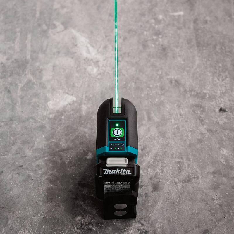 Kit de láser verde de líneas cruzadas autonivelante Makita 12V max CXT (2.0 Ah) - SK105GDNAX