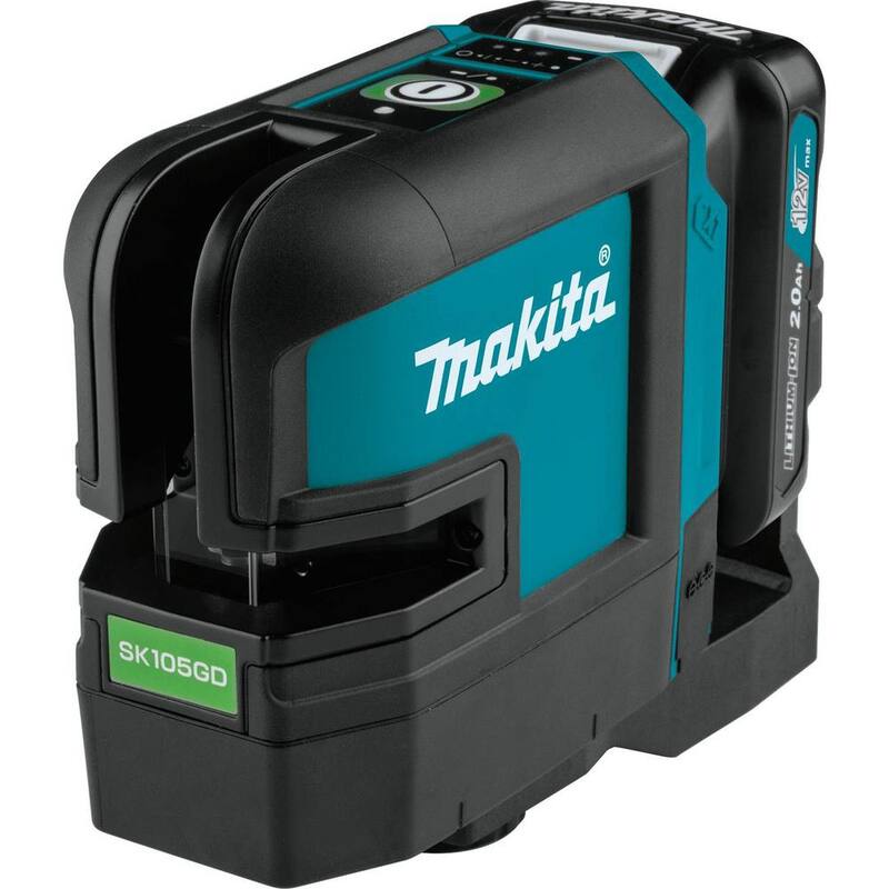 Kit de láser verde de líneas cruzadas autonivelante Makita 12V max CXT (2.0 Ah) - SK105GDNAX