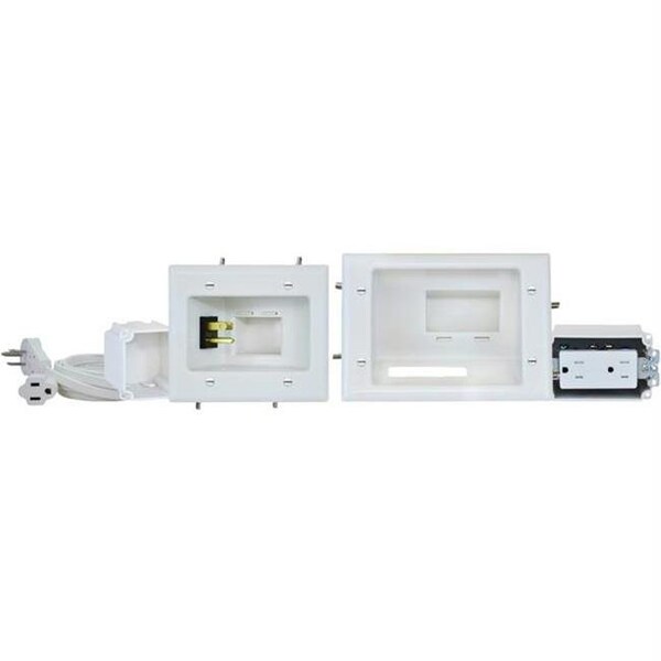 Kit empotrado de energía profesional con entrada de hoja recta - 45-0024-WH de Datacomm Electronics