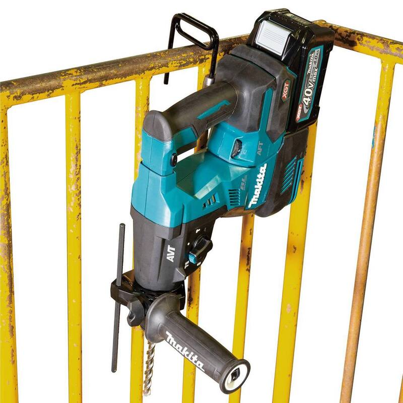 Martillo rotativo Makita de 40 voltios máximo XGT sin escobillas de 1-1/8 pulgadas, kit con AFT (4.0Ah) con bono de amoladora angular XGT sin escobillas de 5 pulgadas X-LOCK - GRH01M1-GAG13Z.