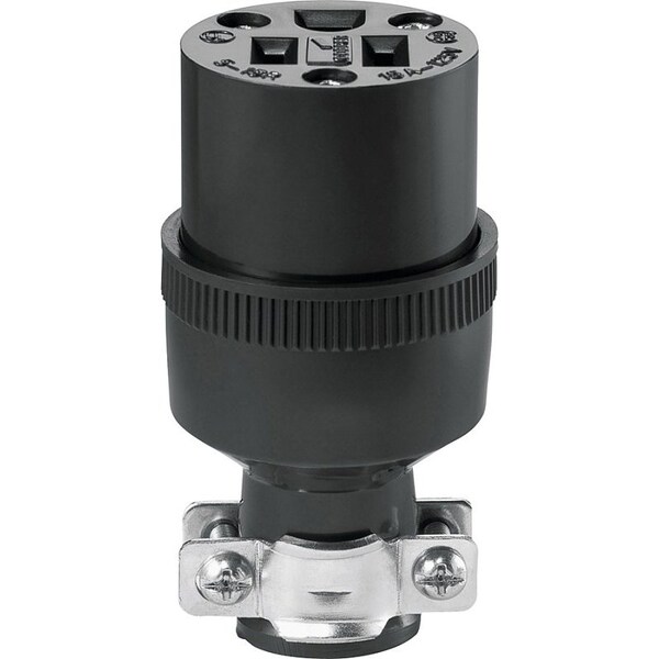 Eaton Wiring Devices Electrical Connector, 2 -Pole, 15 A, 125 V, NEMA: NEMA 5-15, Black - 222-BOX