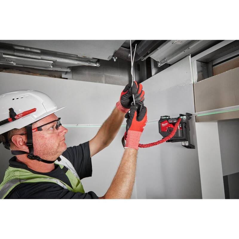 Milwaukee M12 Kit de nivel láser de plano único verde inalámbrico de 360 grados de 12 voltios de iones de litio - 3631-21