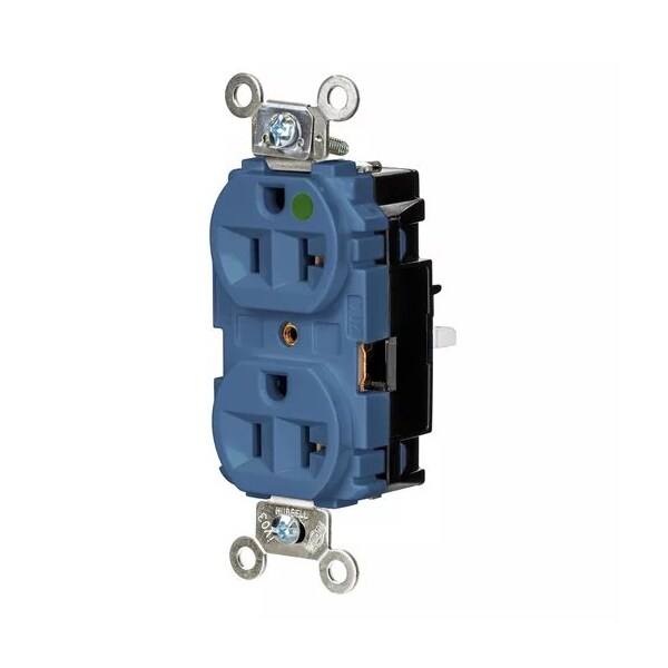 Hubbell Wiring Device-Kellems Receptacle, 1 hp, 125V AC, NEMA 5-20R - HBL8300STBL