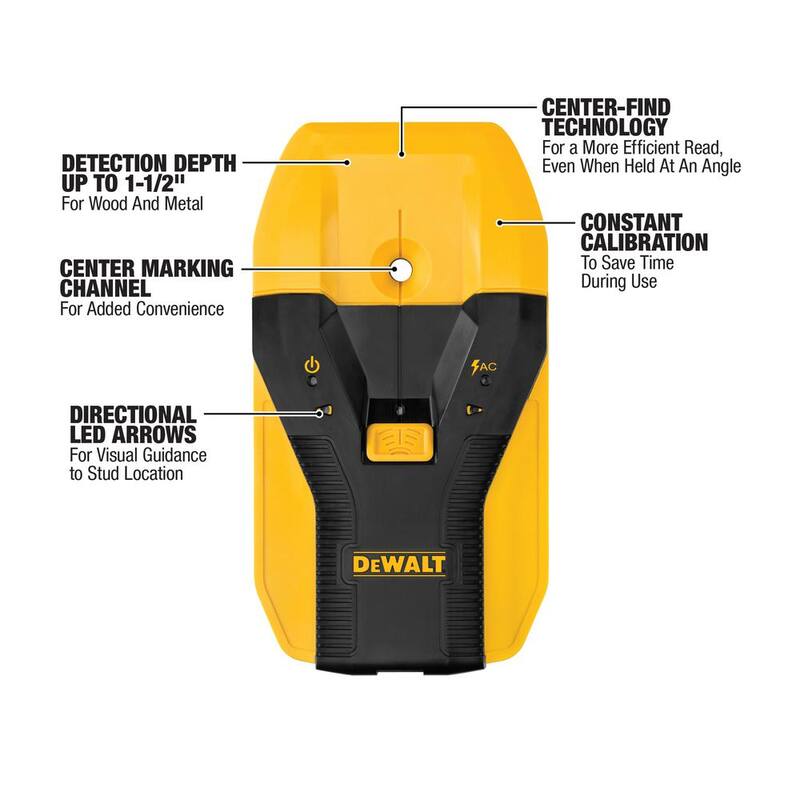 Nivel láser de líneas cruzadas autonivelante verde DEWALT de 165 pies y localizador de montantes de 1-1/2 pulgadas con (3) pilas AAA y estuche - DW088CGW0150