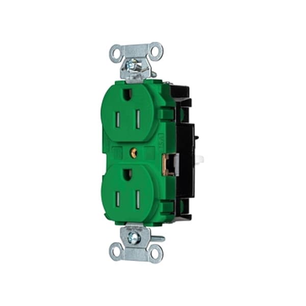 Receptáculo Hubbell Wiring Device-Kellems, 1/2 hp, 125V AC, NEMA 5-15R - BR15STGNTR