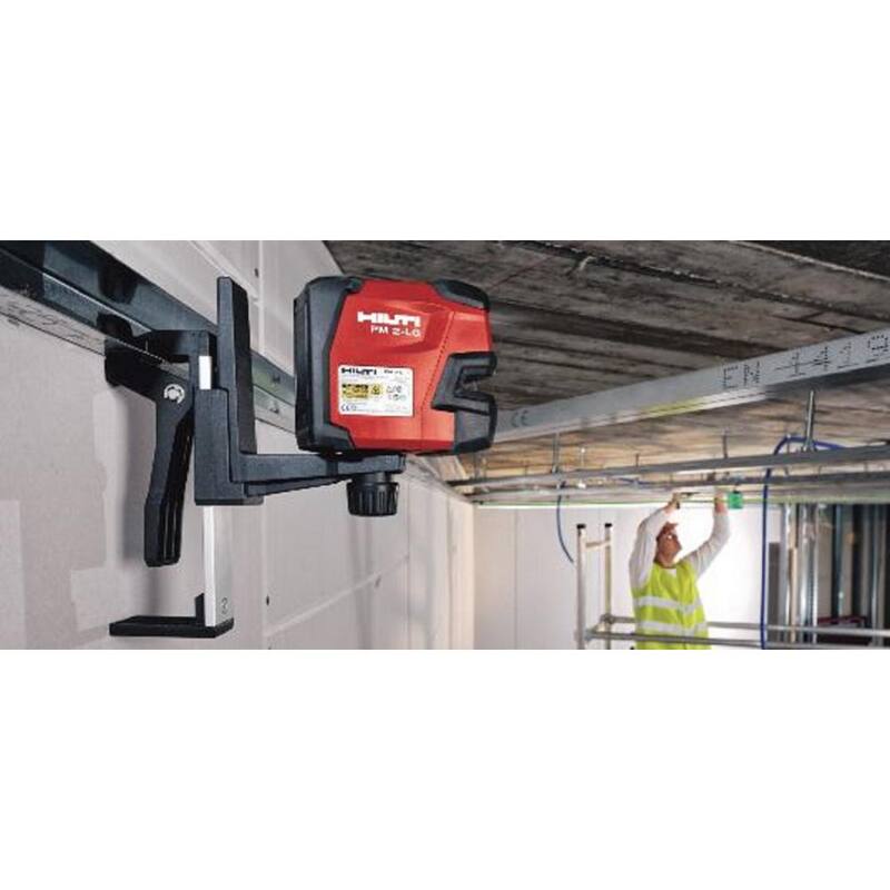 Kit de nivel láser verde de líneas múltiples Hilti de 33 pies PM 40-MG con batería, cargador, placa de objetivo y estuche - 3576140