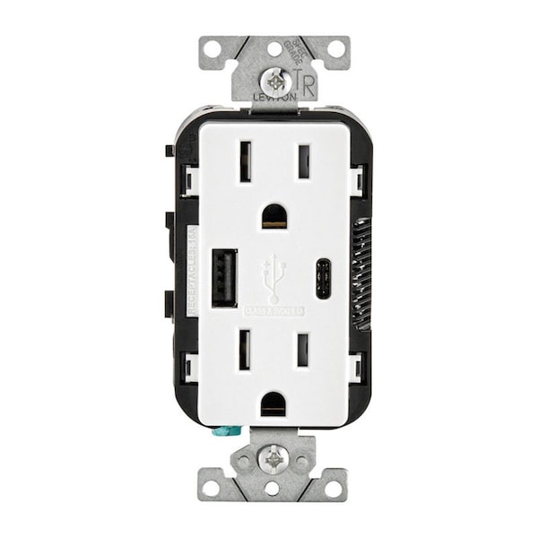Receptáculo y cargador USB Leviton 125V - LE5350