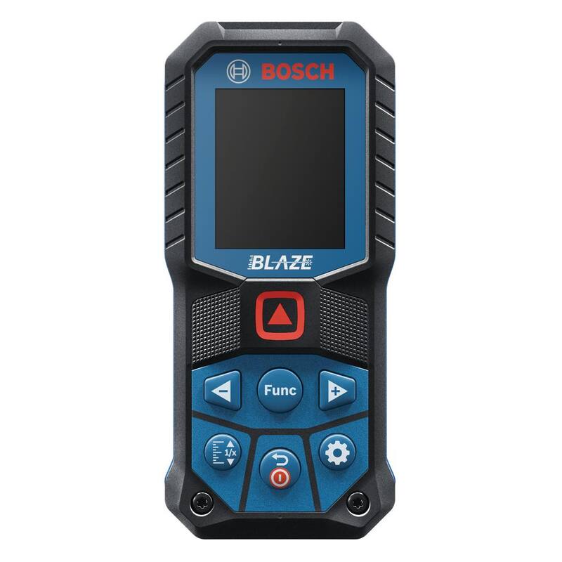 Herramienta de medición de distancia con cinta láser Bosch Blaze de 165 pies, pantalla a color y batería de iones de litio de 3.7 voltios y 1.0 Ah con carga USB - GLM16522+GLMBAT