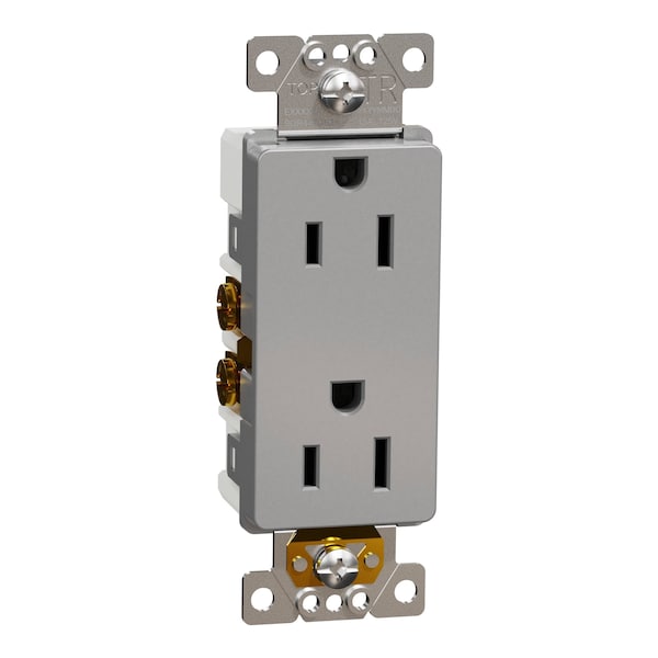 Socket-Outlet, Serie X, 15 A, Decorativo, Dúplex, 15 Amperios, 125 V:-:125VAC - SQR44101GY