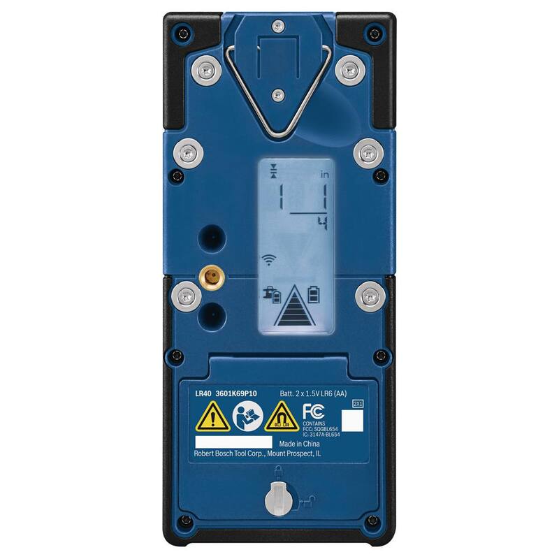 Receptor de nivel láser rotativo de haz rojo de 2,000 pies - LR40 de Bosch
