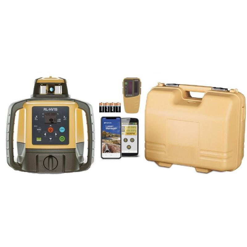 Topcon RL-HV1S [Máximo alcance láser (2000 pies) Nivel láser rotativo autonivelante de un solo haz rojo con receptor LS-80X 1051612-08 - RL-HV1S