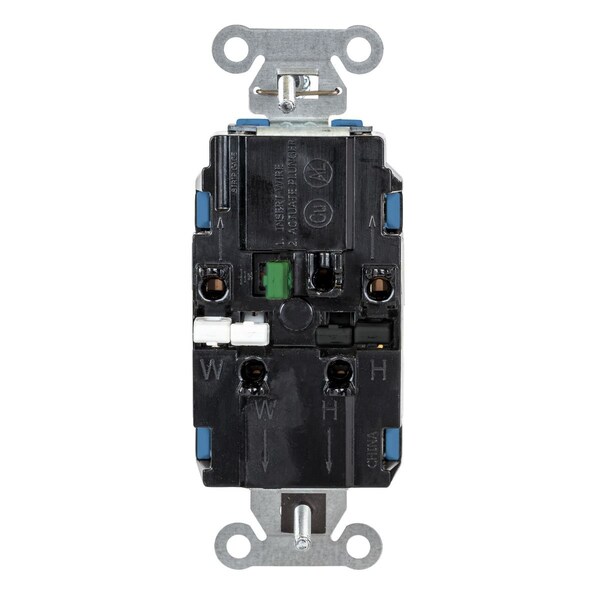 Hubbell Wiring Device-Kellems Receptacle, 1/2 hp, 125V AC, NEMA 5-15R - 5262STBLTR