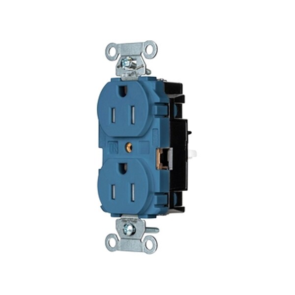 Hubbell Wiring Device-Kellems Receptacle, 1/2 hp, 125V AC, NEMA 5-15R - 5262STBLTR