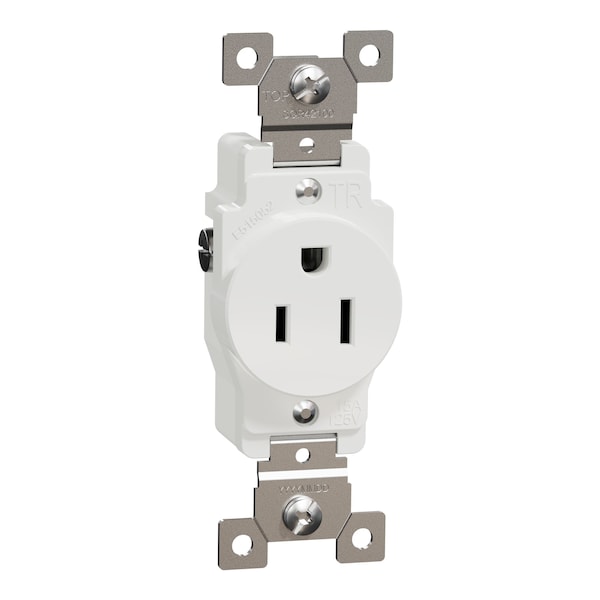 Contacto eléctrico Square D, Serie X, 15 A, Estándar, Sencillo, 15 Amp, 125 V:-:125VAC - SQR42100WH