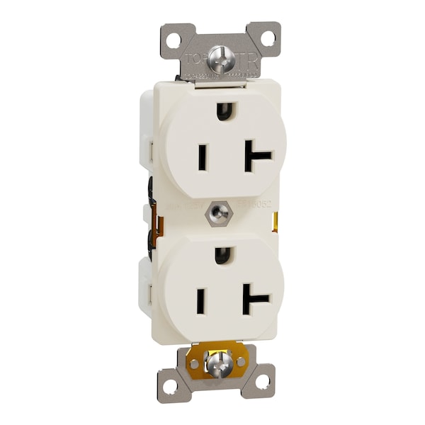 Socket-Outlet Square D, Serie X, 20 A, Estándar, Doble, 20 Amperios, 125 V:-:125VAC - SQR42201LA