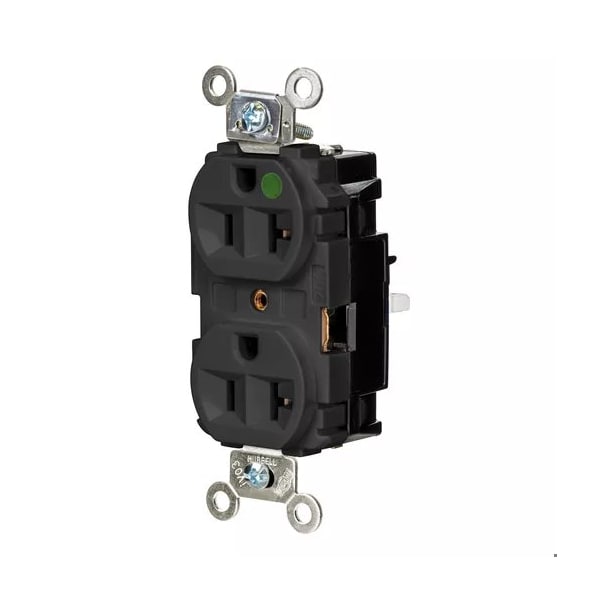 Receptáculo Hubbell Wiring Device-Kellems, 1 hp, 125V CA, NEMA 5-20R - HBL8300STBK