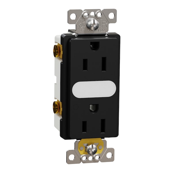 Socket-Outlet Square D, Serie X, 15 A, Decorativo, Duplex, 15 Amperios, 125 V:-:125VAC - SQR57101BK