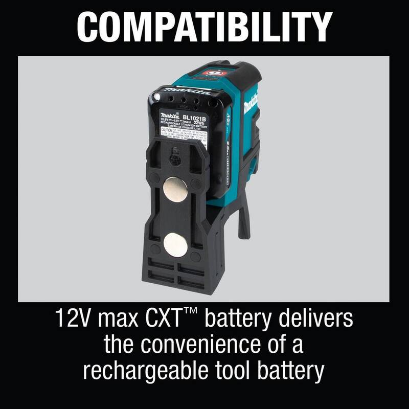 Kit de láser de línea cruzada/punto rojo autonivelante Makita 12V max CXT (2.0 Ah) - SK106DNAX