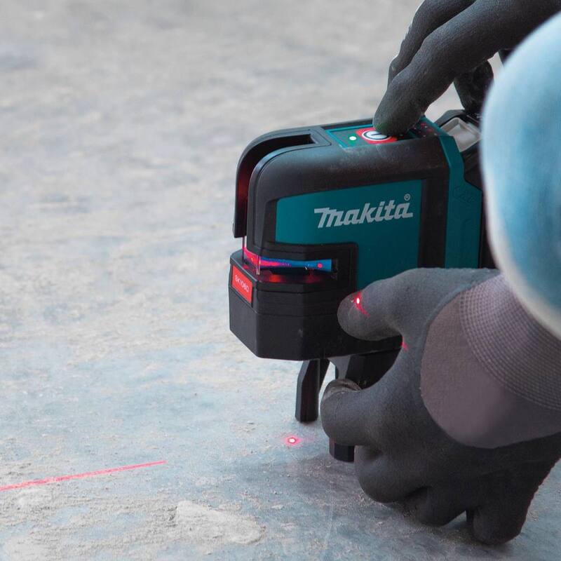 Kit de láser de línea cruzada/punto rojo autonivelante Makita 12V max CXT (2.0 Ah) - SK106DNAX