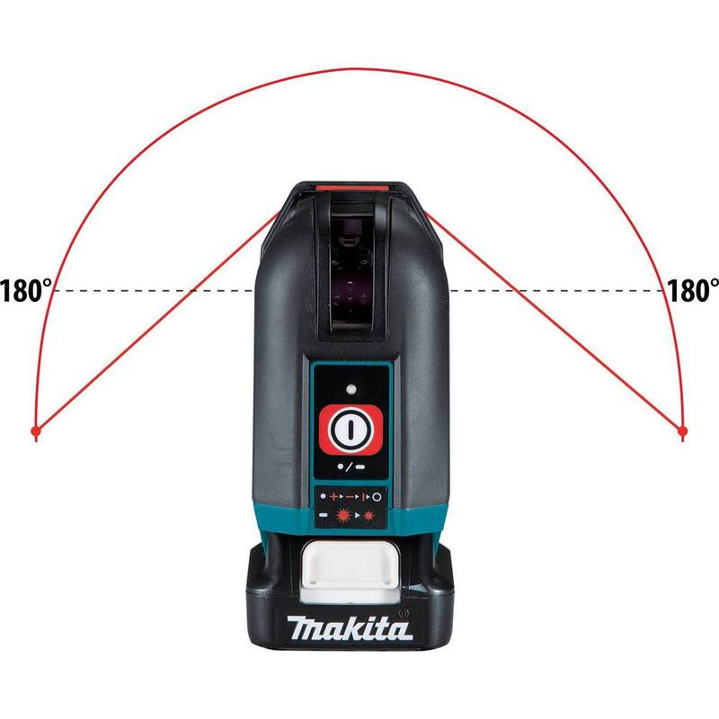 Kit de láser de línea cruzada/punto rojo autonivelante Makita 12V max CXT (2.0 Ah) - SK106DNAX