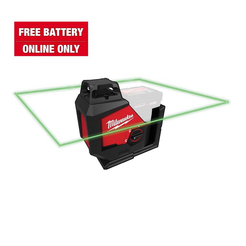 Nivel láser de un solo plano verde inalámbrico Milwaukee M12 de 12 voltios de 360 grados (solo herramienta) - 3631-20